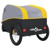 vidaXL Reboque para bicicleta 45 kg ferro preto e amarelo