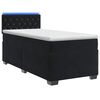 vidaXL Cama Box Spring com Colch&atilde;o e LED Preto 90 x 190 cm Veludo