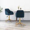 vidaXL Cadeiras de jantar girat&oacute;rias 2 pcs veludo azul