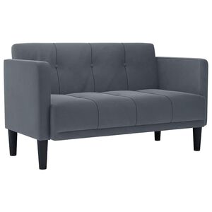 vidaXL Sof&aacute;-luvas 111 cm veludo cinzento-escuro