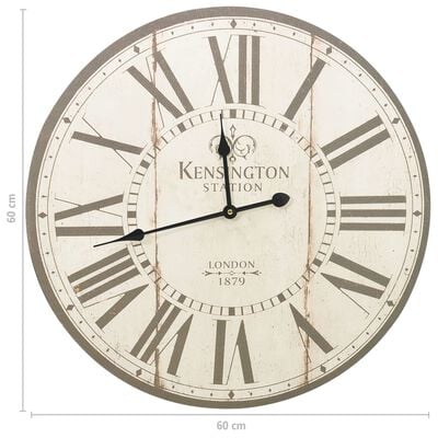 vidaXL Relógio de parede vintage London 60 cm
