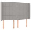 vidaXL Cama box spring c/ colch&atilde;o e LED 140x200 cm tecido cinza-claro