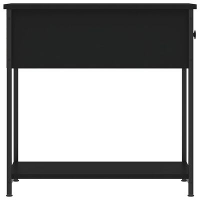 vidaXL Mesa de cabeceira 30x60x60 cm derivados de madeira preto