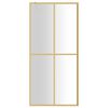vidaXL Divisória de chuveiro 90x195 cm vidro transparente ESG dourado