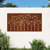 vidaXL Decora&ccedil;&atilde;o p/ muro de jardim 105x55 cm a&ccedil;o corten design flores