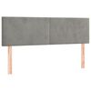 vidaXL Cama com molas/colch&atilde;o 140x190 cm veludo cinzento-claro