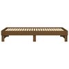 vidaXL Sofá-cama de puxar 2x(100x200) cm pinho maciço castanho-mel