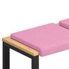 vidaXL Almofada de Banco 2 pcs Tecido Rosa Profundidade 35 cm