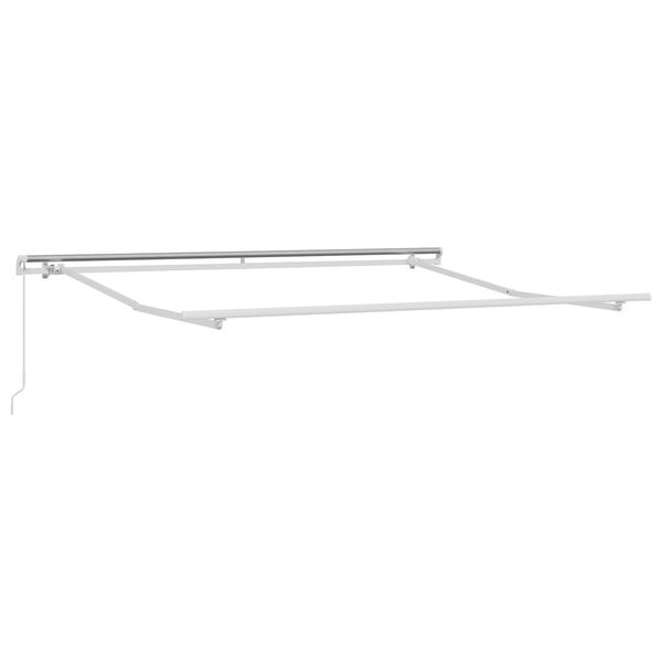 vidaXL Toldo Retr&aacute;til Manual Vermelho e Branco 300 x 250 cm