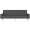 vidaXL Sof&aacute;-cama de 2 lugares com apoio de p&eacute;s tecido cinzento-escuro