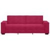 vidaXL Sof&aacute; de 3 lugares veludo 220x78x84 cm vermelho tinto