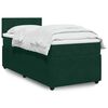 vidaXL Cama com molas/colch&atilde;o 90x190 cm veludo verde-escuro