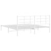 vidaXL Estrutura de cama com cabeceira 180x200 cm metal branco