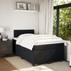vidaXL Cama boxspring com colch&atilde;o 120x200 cm veludo preto