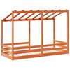 vidaXL Cama infantil com telhado 75x190 cm pinho maci&ccedil;o castanho-mel