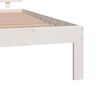 vidaXL Estrutura cama pequena casal 120x190 cm pinho maciço branco