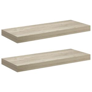 vidaXL Prateleiras parede suspensas 2 pcs 60x23,5x3,8 cm MDF carvalho