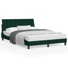 vidaXL Cama com colch&atilde;o Hanko 120x200 cm veludo verde-escuro