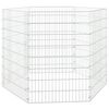 vidaXL Recinto exterior p/ animais 6 pain&eacute;is 54x80cm ferro galvanizado