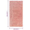 vidaXL Tapete shaggy de pelo alto com 50 mm 100x200 cm rosa