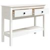 vidaXL Mesa consola 100x35x75 cm pinho maci&ccedil;o branco