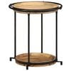 vidaXL Mesa de apoio Ø55x60 cm madeira de mangueira maciça
