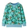 Sweatshirt para crian&ccedil;a verde-claro mesclado 116