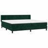 vidaXL Cama com molas/colch&atilde;o 200x200 cm veludo verde-escuro