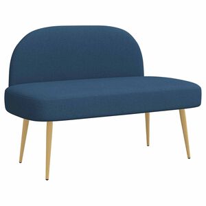 vidaXL Banco estofado com encosto Azul 110 x 60 x 76 cm