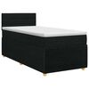 vidaXL Cama box spring com colch&atilde;o Preto 90 x 190 cm Tecido