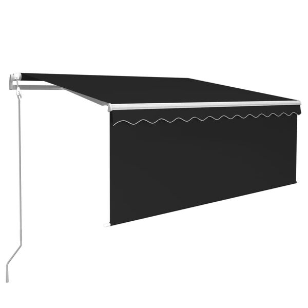 vidaXL Toldo retrátil automático com estore 3x2,5 m antracite