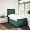 vidaXL Cama com molas/colch&atilde;o 90x190 cm veludo verde-escuro