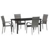 vidaXL Conjunto de Jantar para Jardim 5 unid. Cinzeto