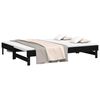 vidaXL Sof&aacute;-cama de puxar 2x(80x200) cm pinho maci&ccedil;o preto