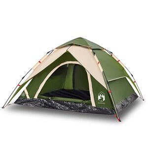 vidaXL Tenda de campismo c&uacute;pula para 5 pessoas liberta&ccedil;&atilde;o r&aacute;pida verde