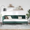 vidaXL Estrutura de Cama de Canto Verde Escuro 90 cm x 190 cm