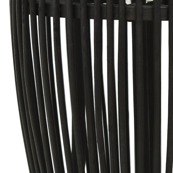 vidaXL Candeeiro suspenso oval 40 W 23x55 cm E27 salgueiro preto