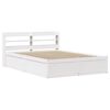 vidaXL Estrutura de cama com cabeceira 160x200 cm pinho maci&ccedil;o branco