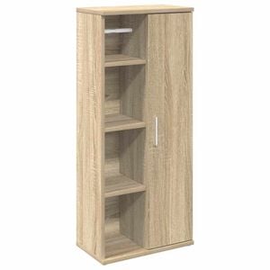 vidaXL M&oacute;vel p/ casa de banho c/ suporte rolos 39x22x90 cm cor sonoma