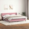 vidaXL Cama com molas/colch&otilde;es 180x210 cm veludo Rosa