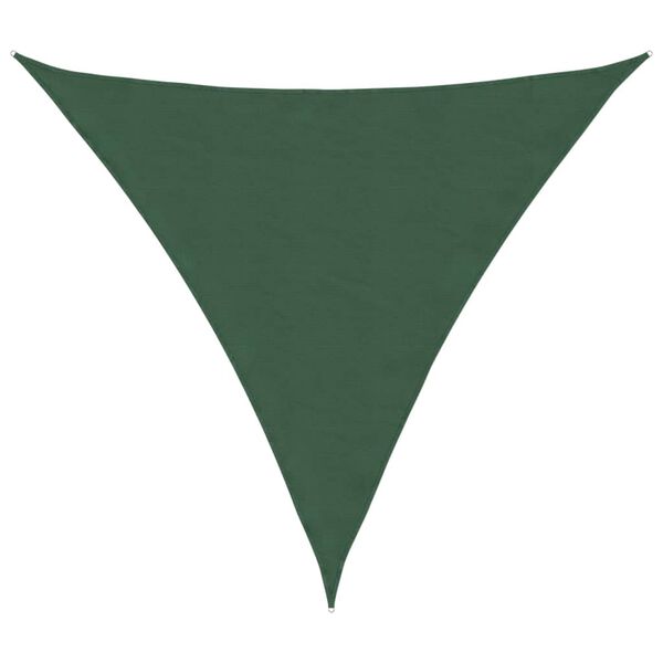 vidaXL Para-sol vela tecido oxford triangular 6x6x6 m verde-escuro