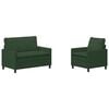 vidaXL Conjunto de Sof&aacute;s 2 pcs Verde Selva Tecido