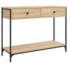 vidaXL Mesa consola 100x34,5x75cm derivados de madeira carvalho sonoma