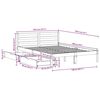 vidaXL Cama sem colch&atilde;o 140x190 cm madeira de pinho maci&ccedil;a