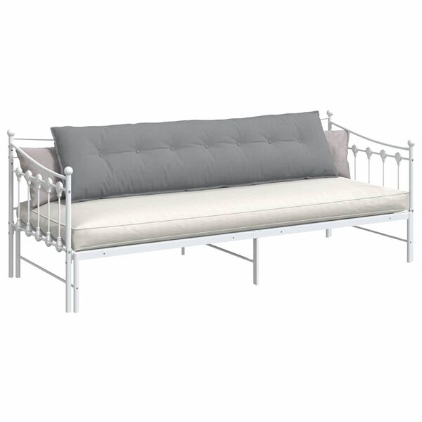 vidaXL Travesseiro para Costas Cinzento-claro 200 x 19 x 50 cm tecido