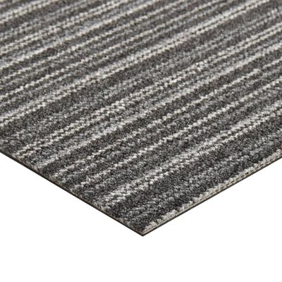 vidaXL Ladrilhos carpete p/ pisos 20 pcs 5 m² 50x50cm riscas antracite