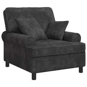 vidaXL Poltrona XL com almofadas Cinzento-Escuro Tecido de 1,5 Linhas