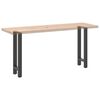 vidaXL P&eacute;s de mesa de console antracite 2 pe&ccedil;as 38x(72-73) cm a&ccedil;o