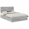 vidaXL Cama com Armazenamento com gaveta Cinza Sonoma 150 x 200 cm