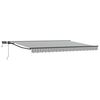 vidaXL Estrutura de Toldo Manual com LEDs Antracite e Branco 4,5 &times; 3 m